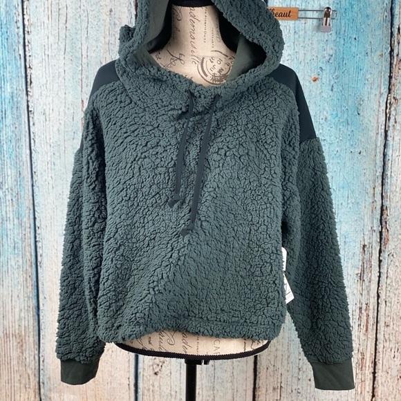 Zella NWT Green Sheila Fleece Hooded Pullover Hoodie - Picture 6 of 12